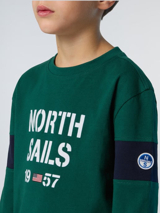 North Sails T-shirt Lange mouwen met mouwinzetstukken - Image 5