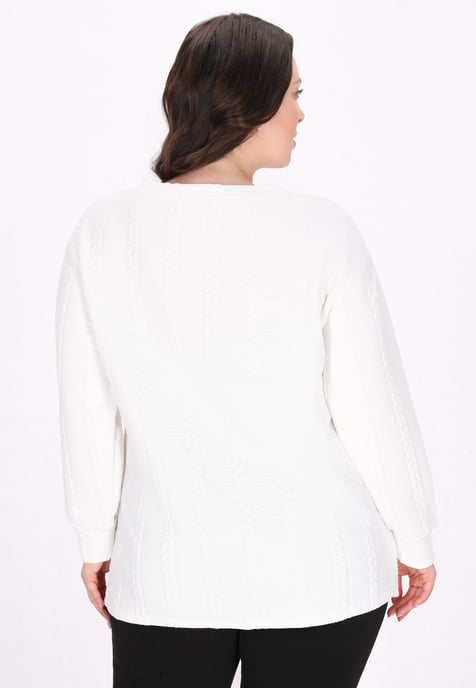 usha Plussize sweatshirt vrouwen wit - Image 4