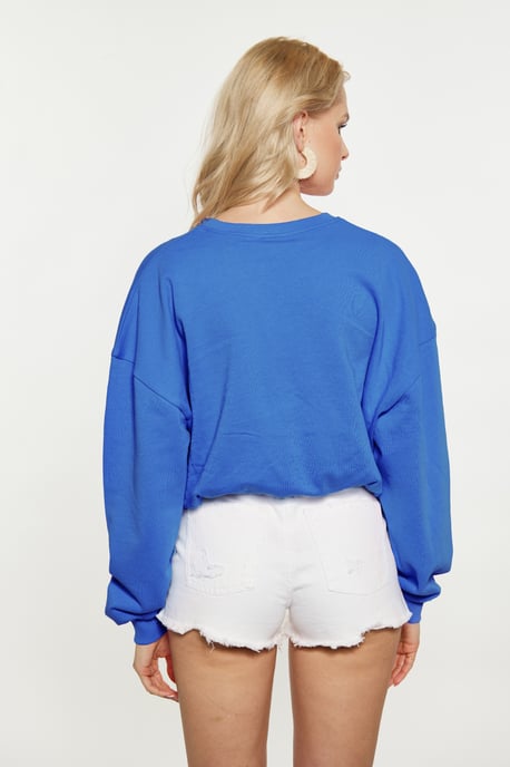 IZIA Sweatshirt Dames kobalt blauw - Image 5
