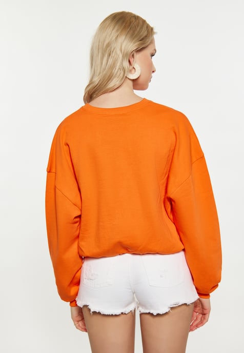 IZIA Sweatshirt Dames oranje - Image 4