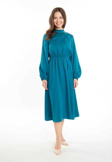 usha midi-jurk Dames blauw/groen - Image 2