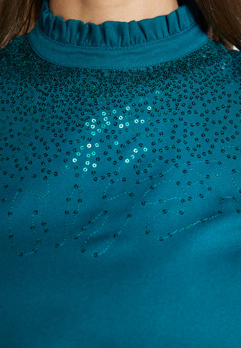 usha midi-jurk Dames blauw/groen - Image 5