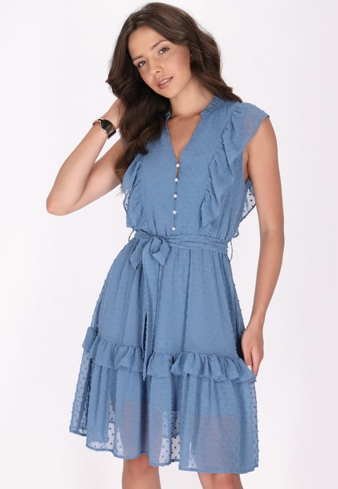 Faina Jurk Dames lichtblauw - Image 3