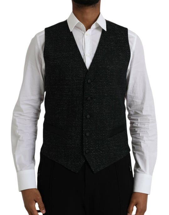 Zwart Glitter Vest Formele Stijl - Image 1