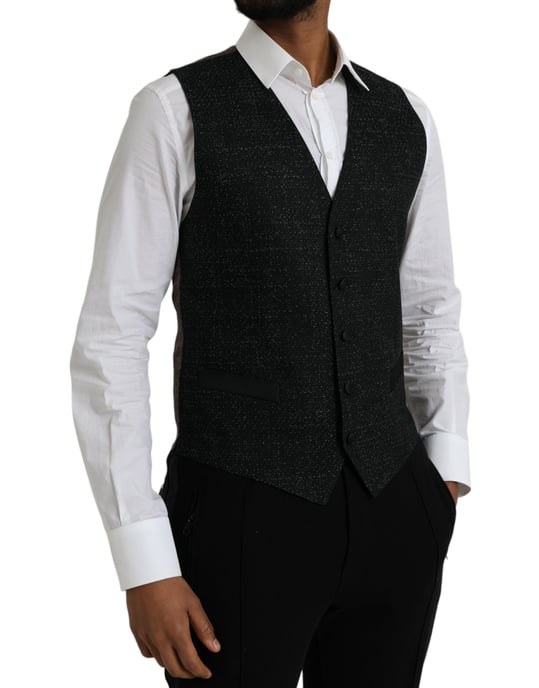 Zwart Glitter Vest Formele Stijl - Image 2