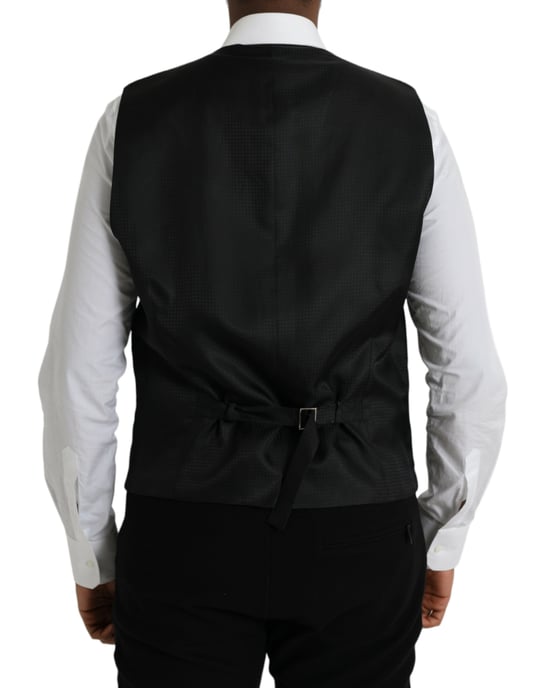 Zwarte Wol Vest Klassieke Pasvorm - Image 3