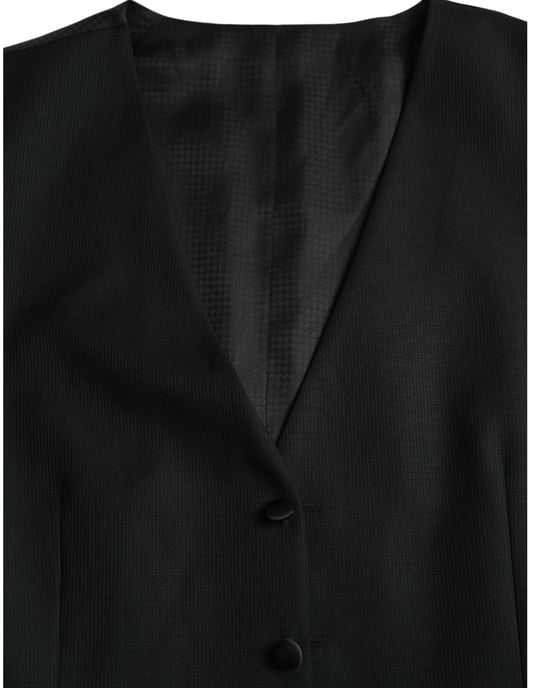 Zwarte Wol Vest Klassieke Pasvorm - Image 6