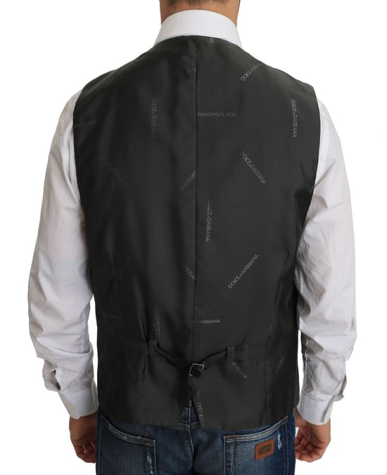 Grijs Geruit Vest Klassieke Pasvorm - Image 5