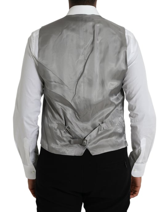 Grijs Vest Effen Stijl - Image 3
