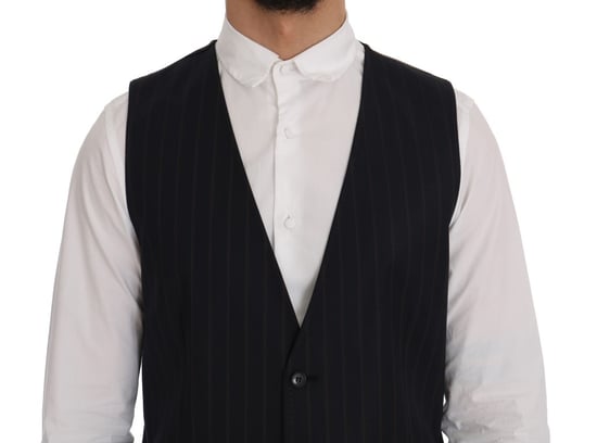 Marineblauw Pinstripe Vest - Image 4