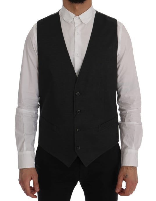 Heren Wol Vest Klassieke V-hals - Image 1