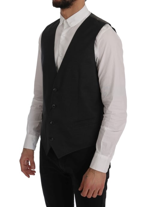 Heren Wol Vest Klassieke V-hals - Image 2