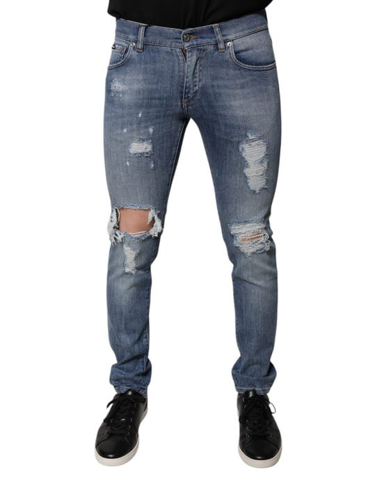 Slim Fit Gescheurde Jeans - Image 2