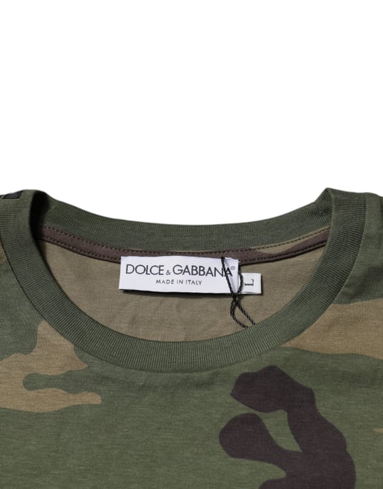 Camouflage T-shirt Korte Mouwen Rund Nek - Image 5