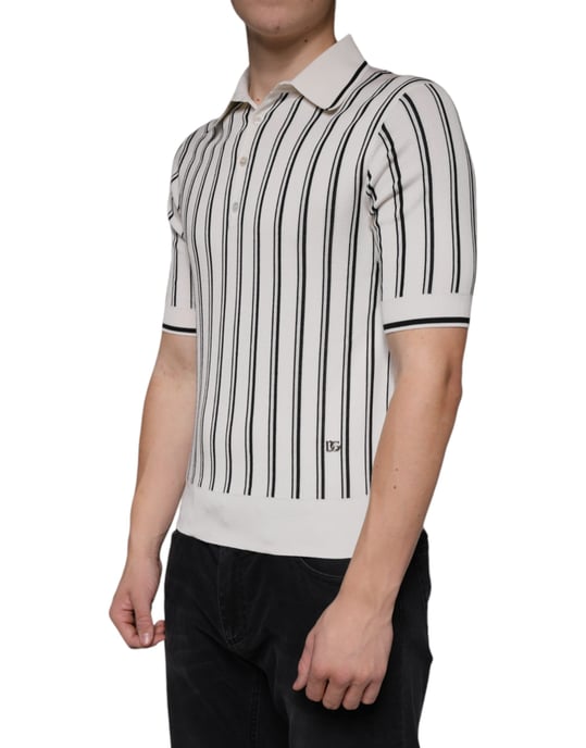 Gestreepte Gebreide Poloshirt - Image 3