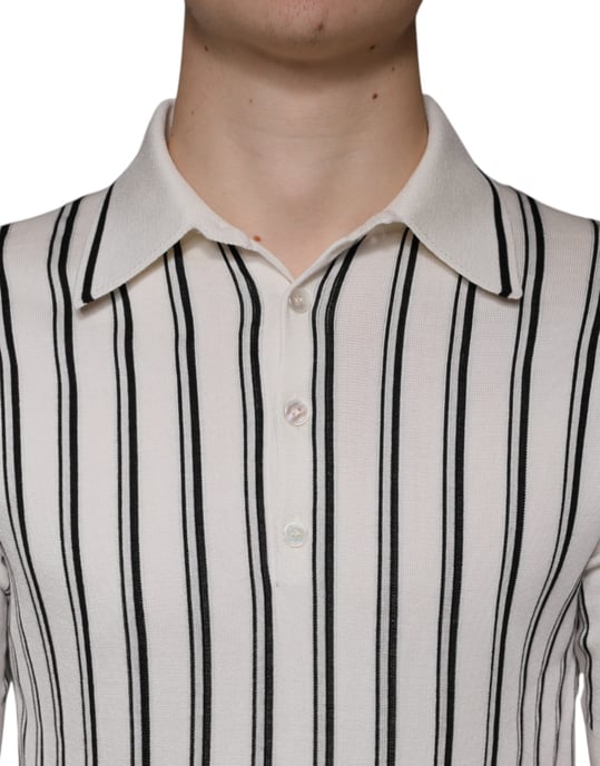 Gestreepte Gebreide Poloshirt - Image 5