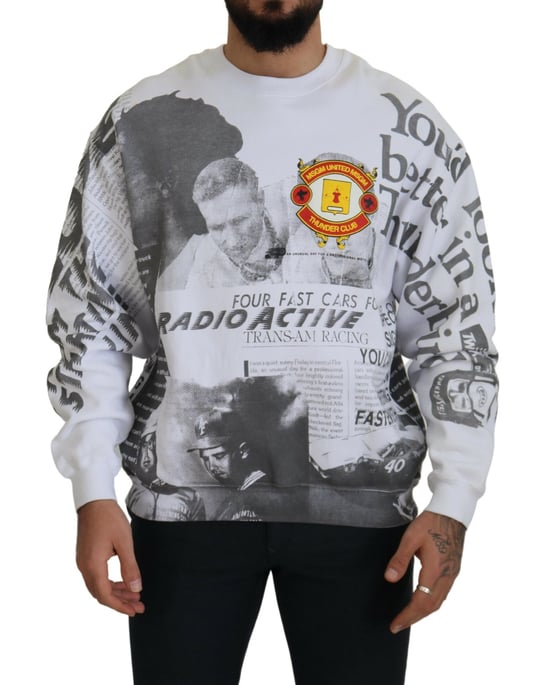 Ronde Hals Sweater met Collage Print - Image 1