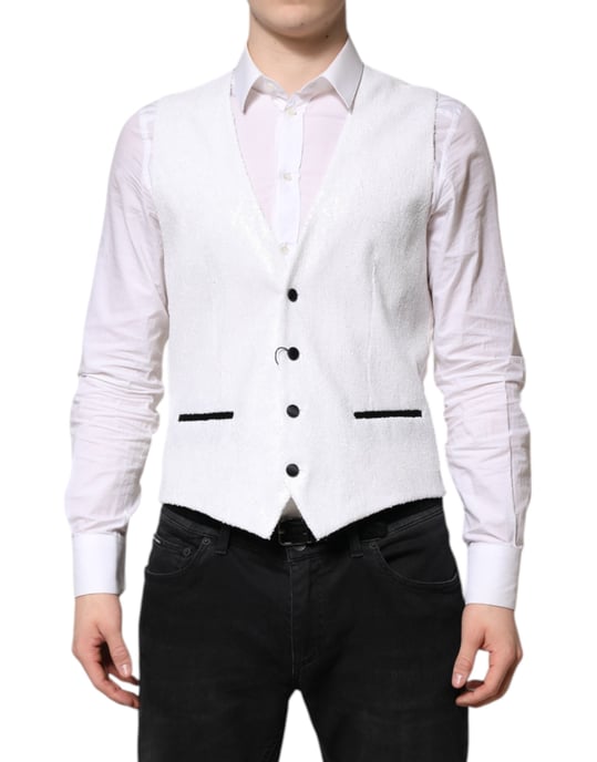 Pailletten Witte Vest - Image 1