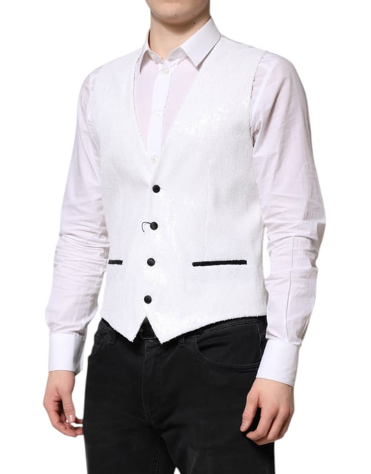 Pailletten Witte Vest - Image 3