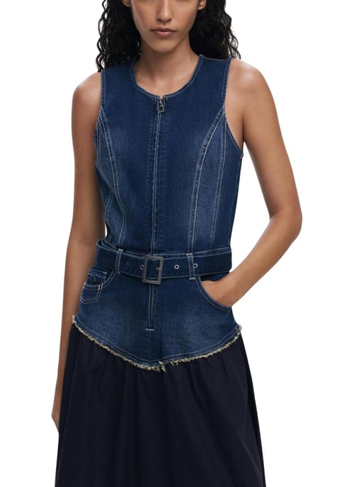 Denim Top Midi-jurk - Image 2