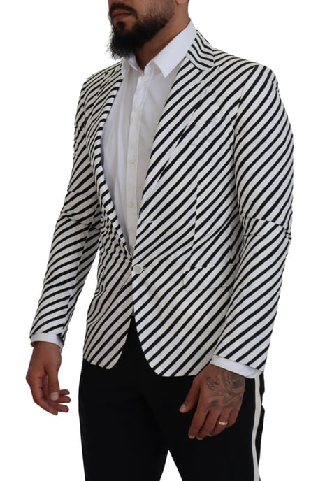 Gestreepte Blazer Met Notch Lapel - Image 2