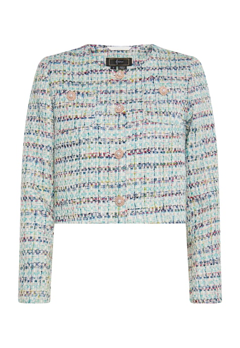 Faina Korte blazer Dames Blauw Veelkleurig - Image 1