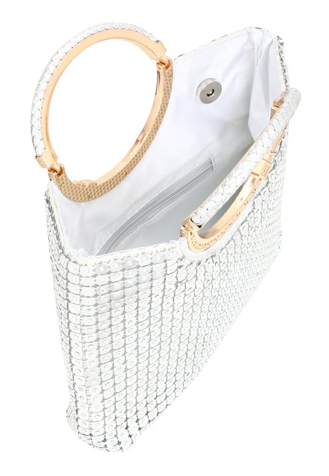 Faina Handtas Dames zilver - Image 4