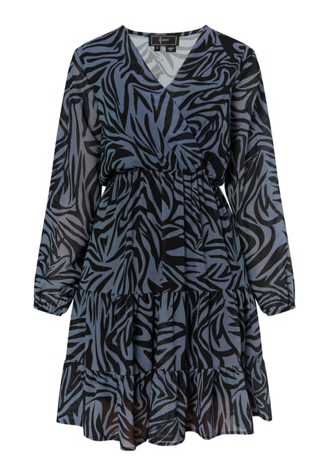 Faina Jurkje met zebraprint Dames grijs/zwart - Image 1