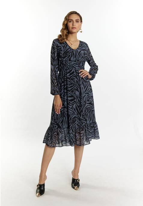 Faina Jurkje met zebraprint Dames grijs/zwart - Image 2