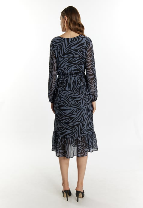 Faina Jurkje met zebraprint Dames grijs/zwart - Image 3