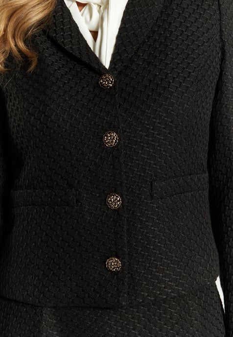 Faina Bouclé jasje Dames zwart - Image 5