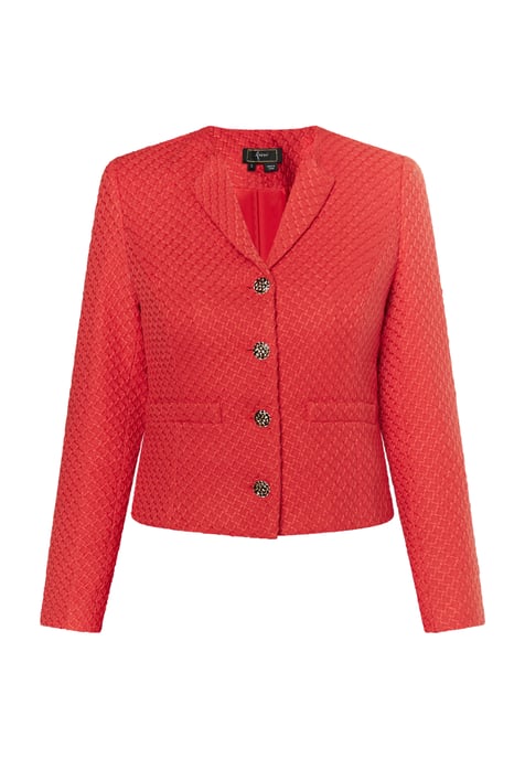 Faina Bouclé jasje Dames rood - Image 1