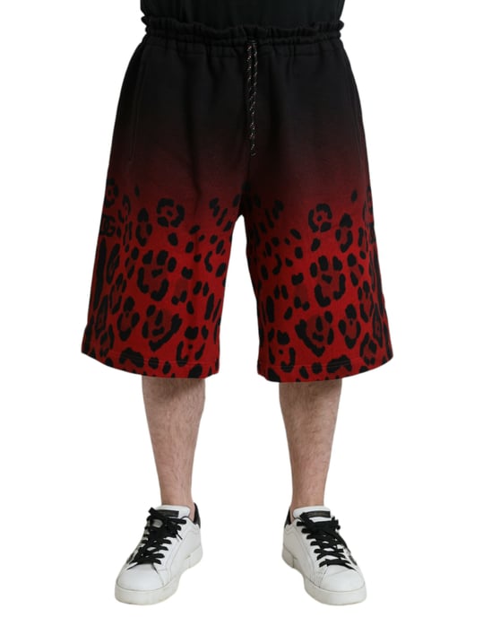 Gradiënt Luipaardprint Sweatshorts - Image 1