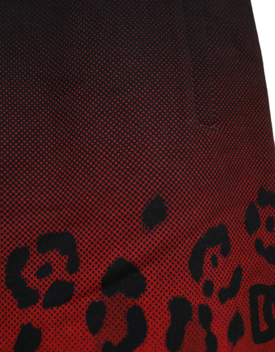 Gradiënt Luipaardprint Sweatshorts - Image 4
