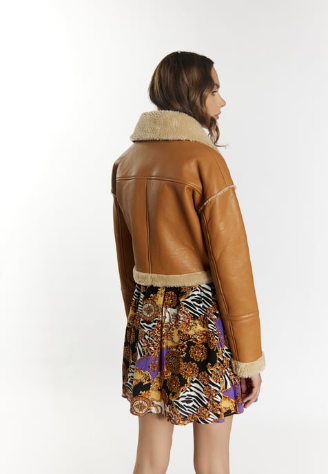 Faina Lederen jas Dames cognac - Image 4