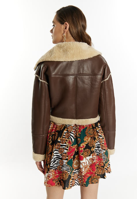 Faina Lederen jas Dames bruin - Image 4