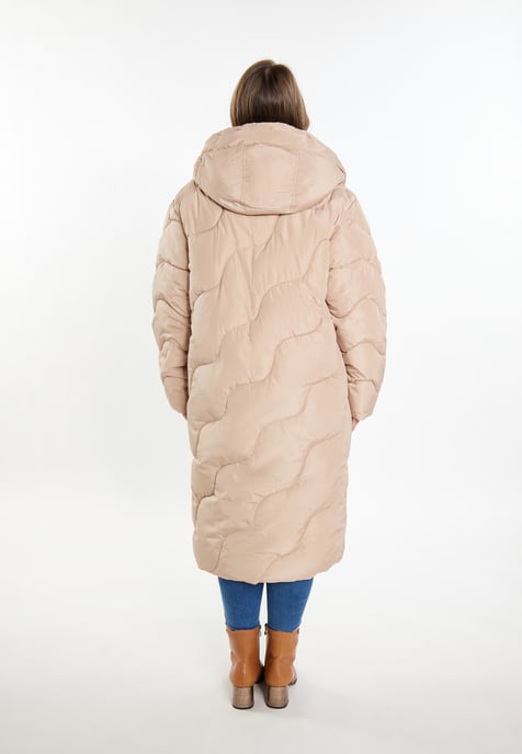 usha Lange gewatteerde jas Dames beige - Image 3