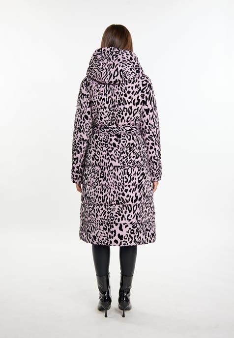 Faina Lange gewatteerde jas Dames Mauve Leeuw - Image 3