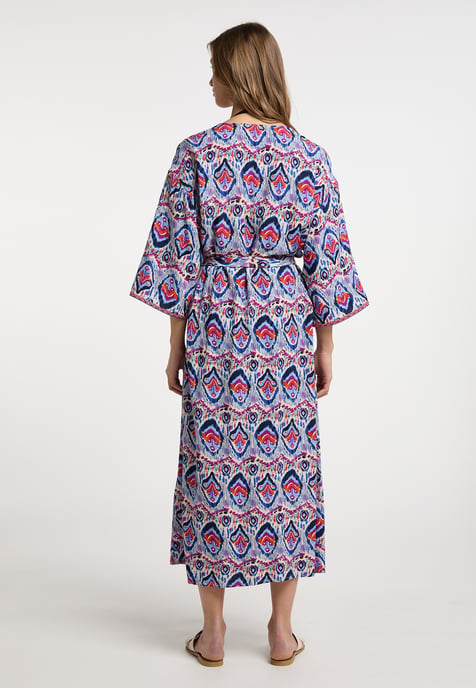 IZIA Kimono Dames Blauw Veelkleurig - Image 4