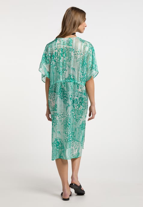 IZIA Kimono Dames Groen Wit - Image 4