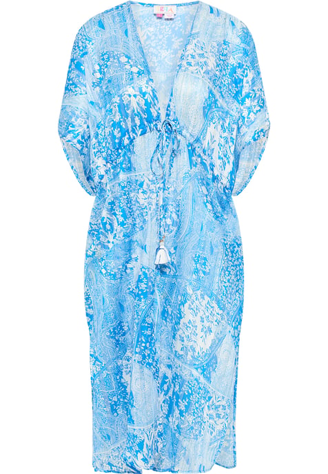 IZIA Kimono Dames blauw wit - Image 1