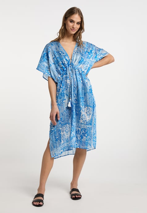 IZIA Kimono Dames blauw wit - Image 3