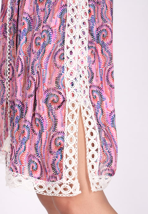 IZIA Kimono Dames Roze Veelkleurig - Image 5