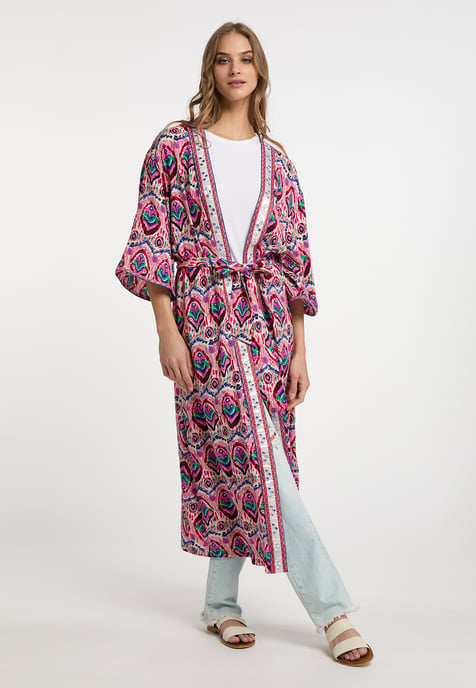 IZIA Kimono Dames Roze Veelkleurig - Image 2