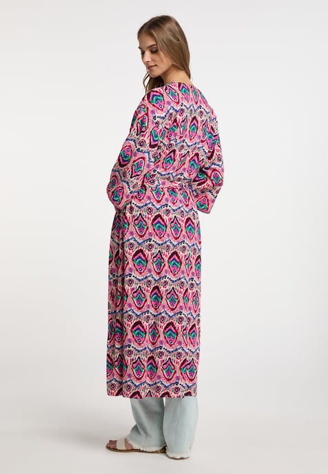 IZIA Kimono Dames Roze Veelkleurig - Image 4