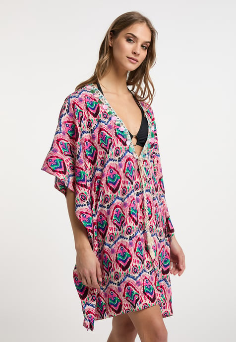IZIA Kimono Dames Roze Veelkleurig - Image 3