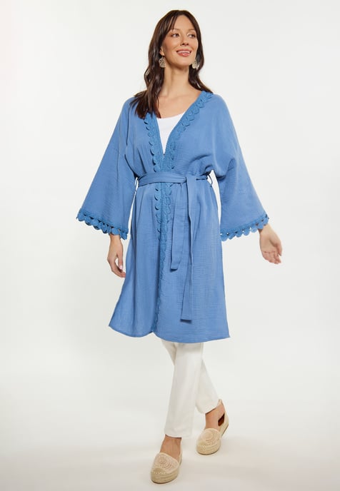 usha Kimono Dames denimblauw - Image 2