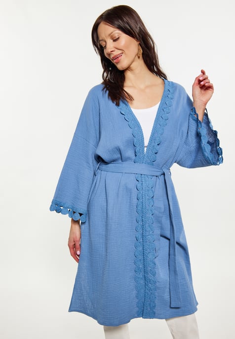 usha Kimono Dames denimblauw - Image 3