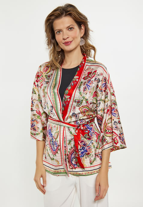 usha Kimono Dames Oranje Veelkleurig - Image 3