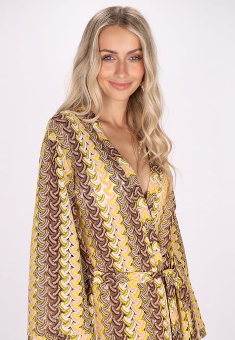 IZIA Kimono Dames Geel veelkleurig - Image 5
